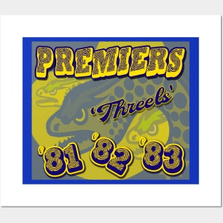 Parramatta Eels - 3x PREMIERS 81, 82, 83 - THREELS! Posters and Art